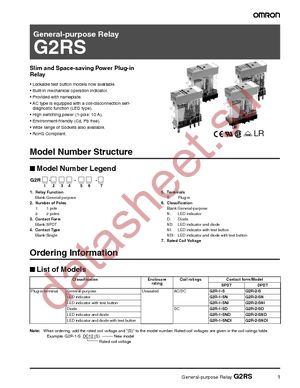 G2R-1-SN-DC12(S) datasheet  